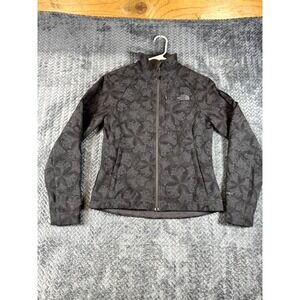 The North Face Apex Bionic Jacket Womens XS Black Gray Floral Softshell Full Zip